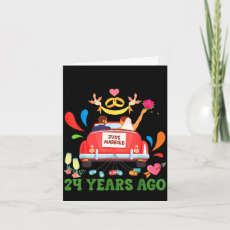Married 24 years ago funny 24th anniversary couple card