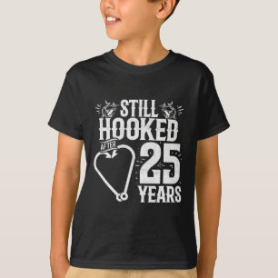 Married 25 Years - Fishing Couple - 25th Wedding A T-Shirt