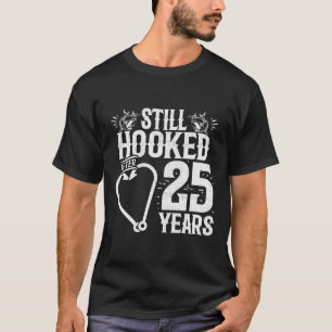 Married 25 Years - Fishing Couple - 25th Wedding A T-Shirt
