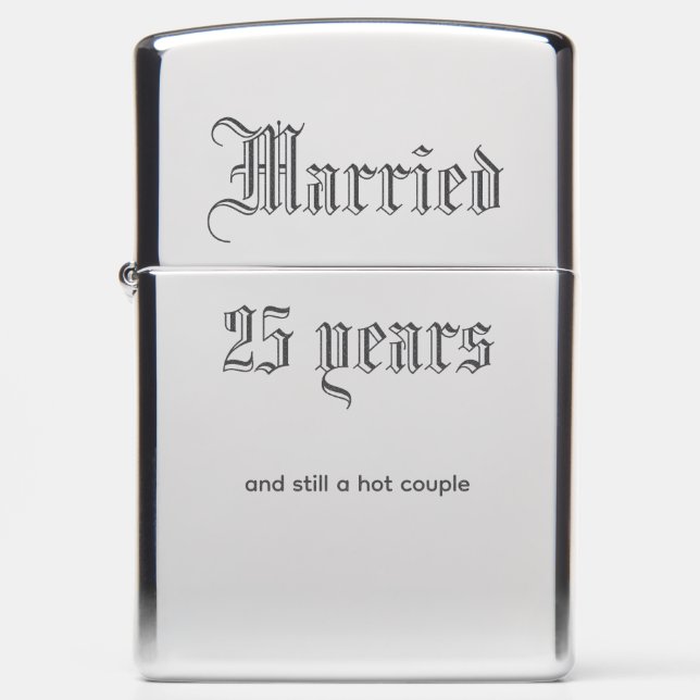 Married 25 Years Zippo Lighter (Front)