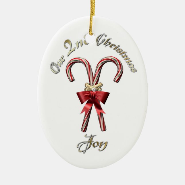 Married 2nd Christmas Ornament (Front)
