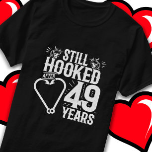 Married 49 Years Fishing Funny 49th Anniversary T-Shirt