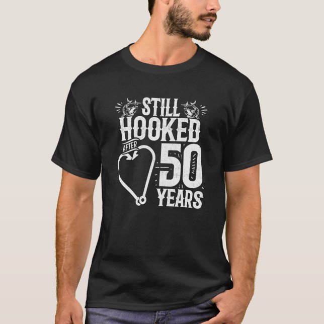 Married 50 Years - Fishing Couple - 50th Wedding A T-Shirt (Front)