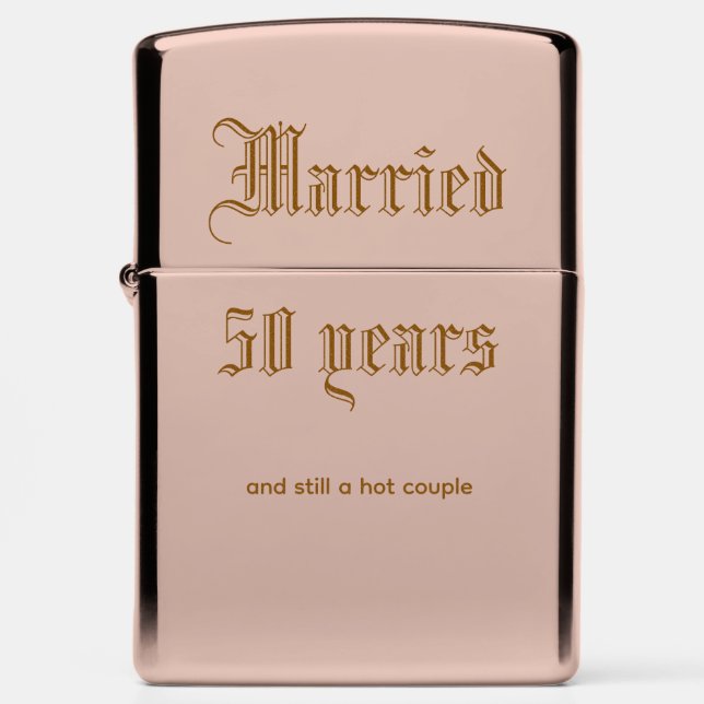 Married 50 Years Zippo Lighter (Front)