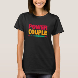 Married 55 Years Power Couple 55th Anniversary Hus T-Shirt