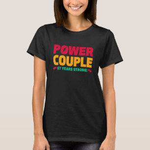 Married 67 Years Power Couple 67th Anniversary Hus T-Shirt