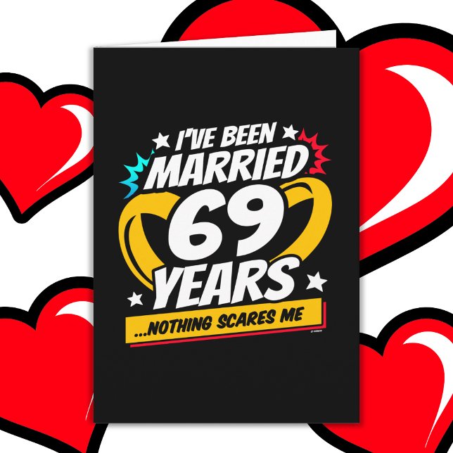 Married 69 Years Funny 69th Wedding Anniversary Card (Creator Uploaded)
