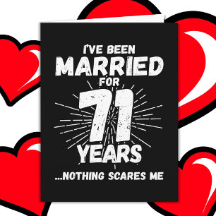 Married 71 Years Funny 71st Wedding Anniversary Card