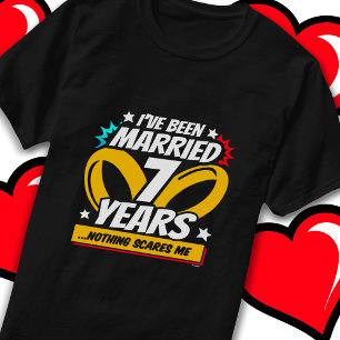 Married 7 Years Funny 7th Wedding Anniversary T-Shirt