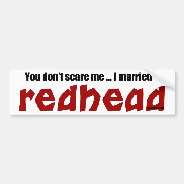 Married a Redhead Bumper Sticker (Front)
