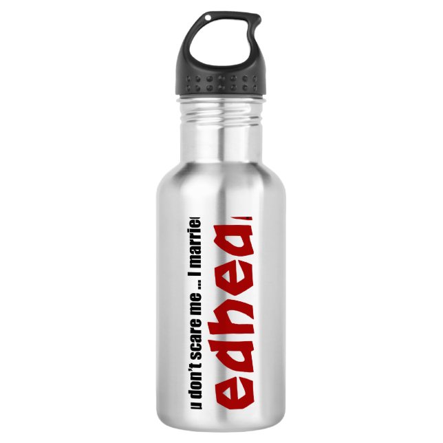 Married a Redhead Water Bottle (Front)