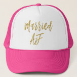 Married AF Gold Foil and White Trucker Hat<br><div class="desc">Married AF Gold Foil and White Trucker Hat for Her.</div>
