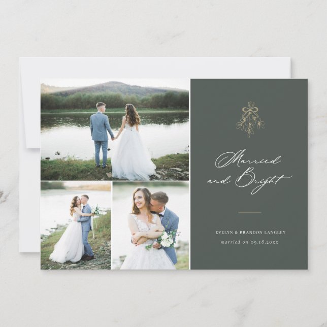 Married and Bright Christmas Multi-Photo Holiday (Front)