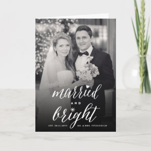 Married And Bright Holiday Wedding Announcement