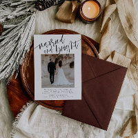 Married And Bright Newlywed Christmas Card