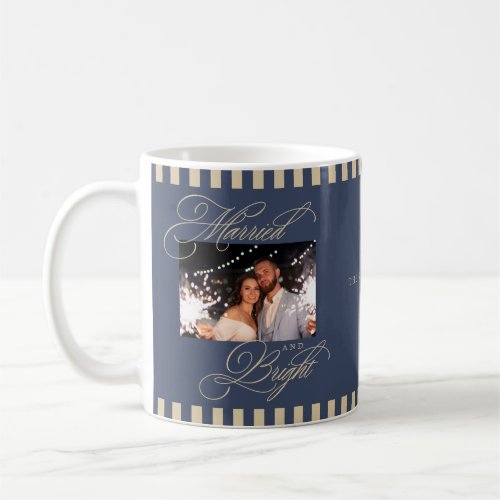 Married and Bright Newlywed Keepsake Christmas Coffee Mug