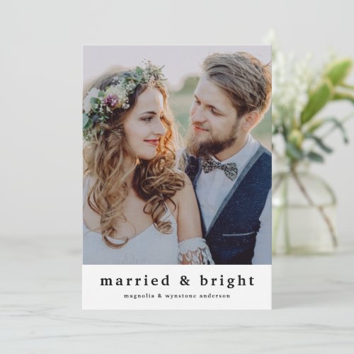Married and Bright Two Photo Holiday Card