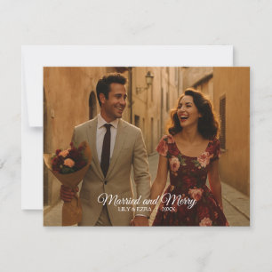 Married and Merry Flat Card