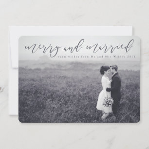 married and merry holiday card