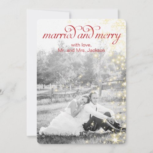 MARRIED and MERRY Holiday Flat Card