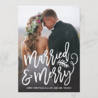 Married and Merry Holiday Photo