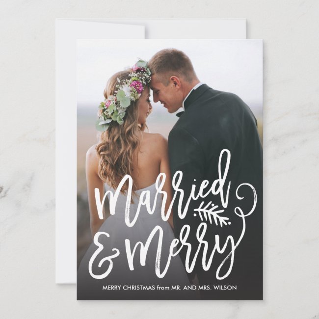 Married and Merry Holiday Photo