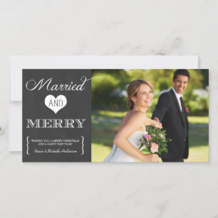 Married and Merry Holiday Photo Card