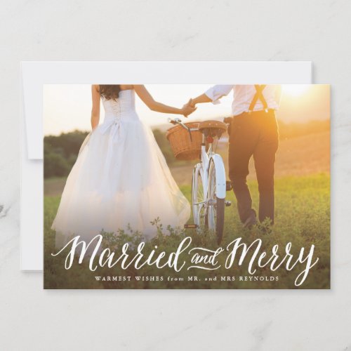Married and Merry Landscape Holiday Card