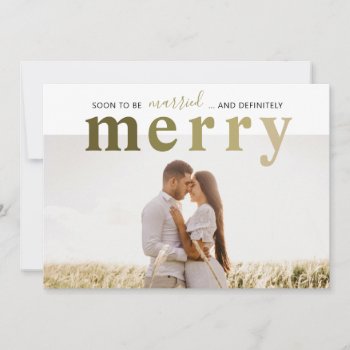 Married And Merry Newlywed Holiday Card by antiquechandelier at Zazzle
