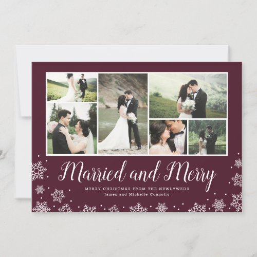 Married and Merry Newlywed Multi Photo Holiday