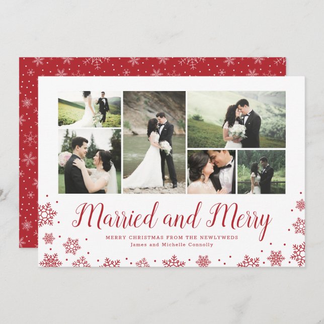 Married and Merry Newlywed Multi Photo Holiday (Front/Back)