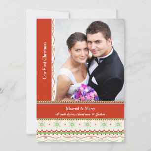 Married and Merry Photo Christmas Card