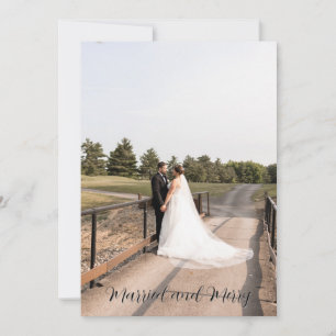 Married And Merry Script Font Invitation