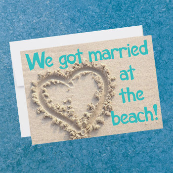 Married At The Beach Wedding Party Invitation by Sideview at Zazzle