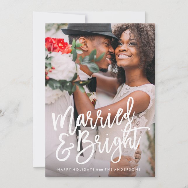 Married & Bright Brushed Holiday Overlay (Front)