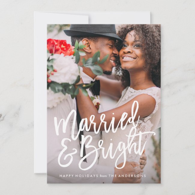 Married & Bright Brushed Holiday Overlay