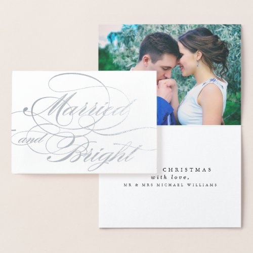 Married  Bright Christmas Foil Card
