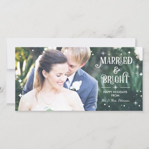 Married  Bright Christmas Photo Card Holidays Holiday Card