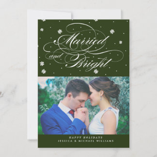 Married & Bright Christmas Photo Cards