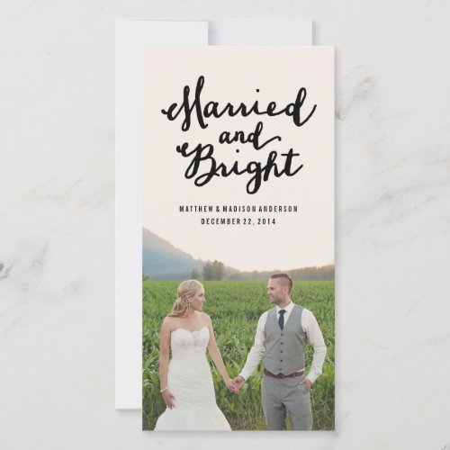 Married  Bright  Holiday Photo Cards