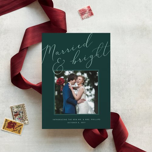 Married  Bright  Holiday Wedding Announcement