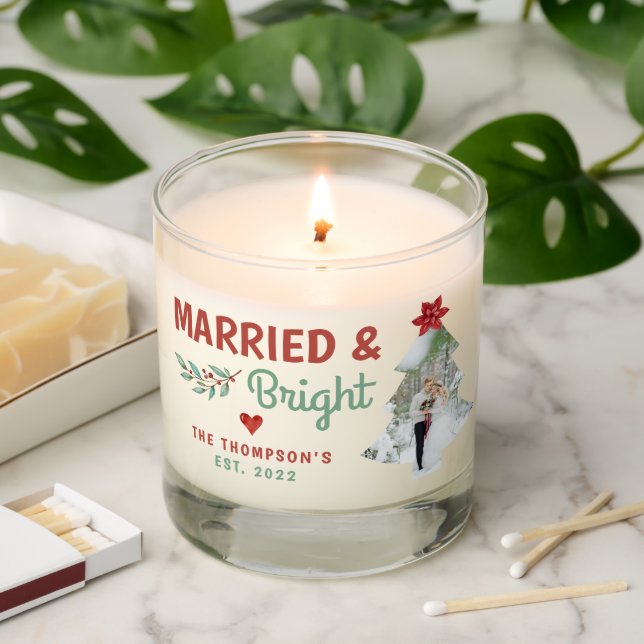 Married & Bright Scented Jar Candle (Lit)