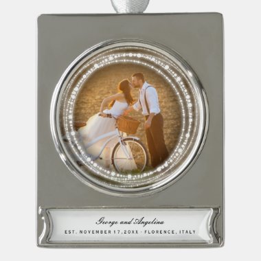 Married & Bright Sparkles 1st Christmas Ornament