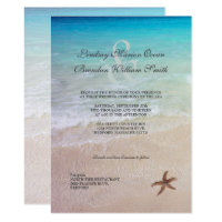 Married By the Sea Beach Destination Wedding Card