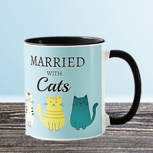 Married Cat Lover's Fun Gift Mug (Creator Uploaded)