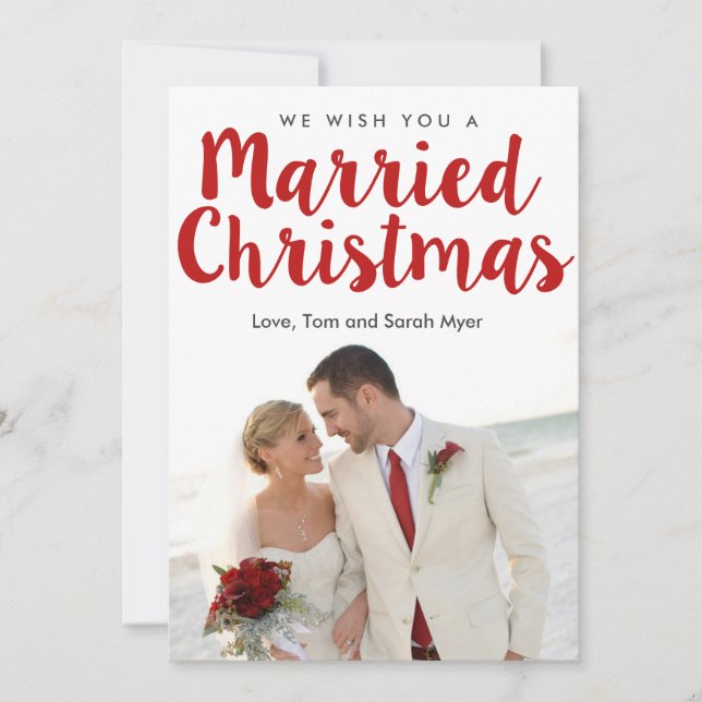 Married Christmas | Christmas Holiday Card (Front)