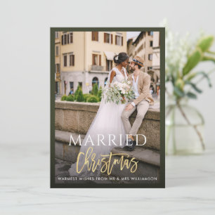 MARRIED CHRISTMAS holiday wedding announcement