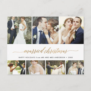 Married Christmas Script Holiday 7Photo Collage