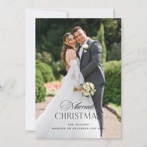 Married Christmas Wedding Announcement