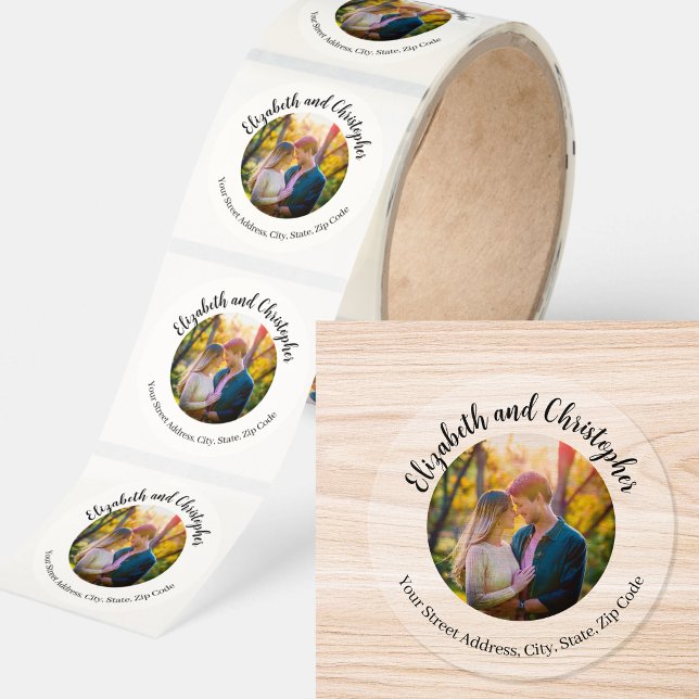 Married Couple Clear Return Address Label Photo   (Creator Uploaded)